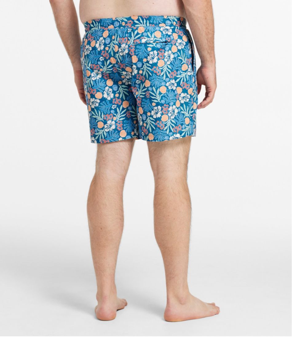 6" Print Men's Vacationland Stretch Swim Trunks