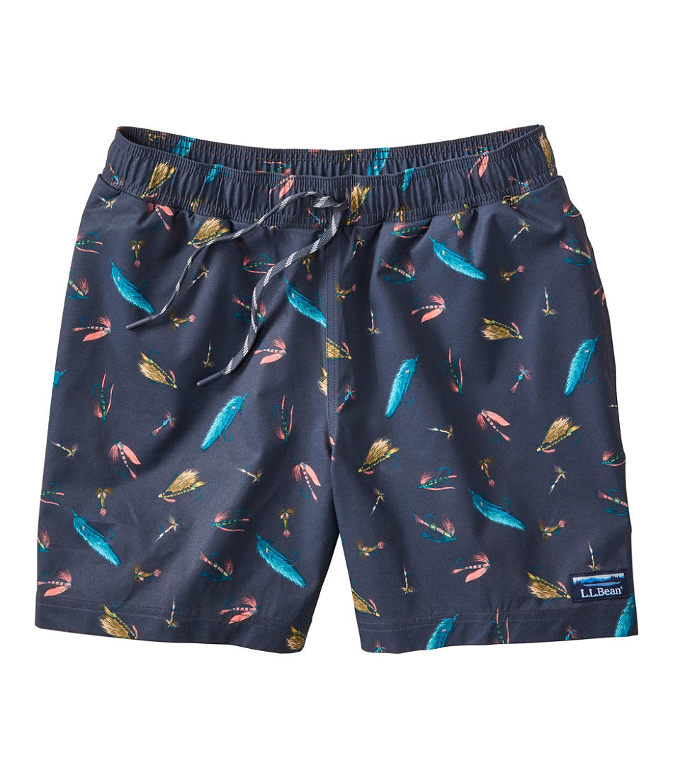 Print 6" Men's Vacationland Stretch Swim Trunks