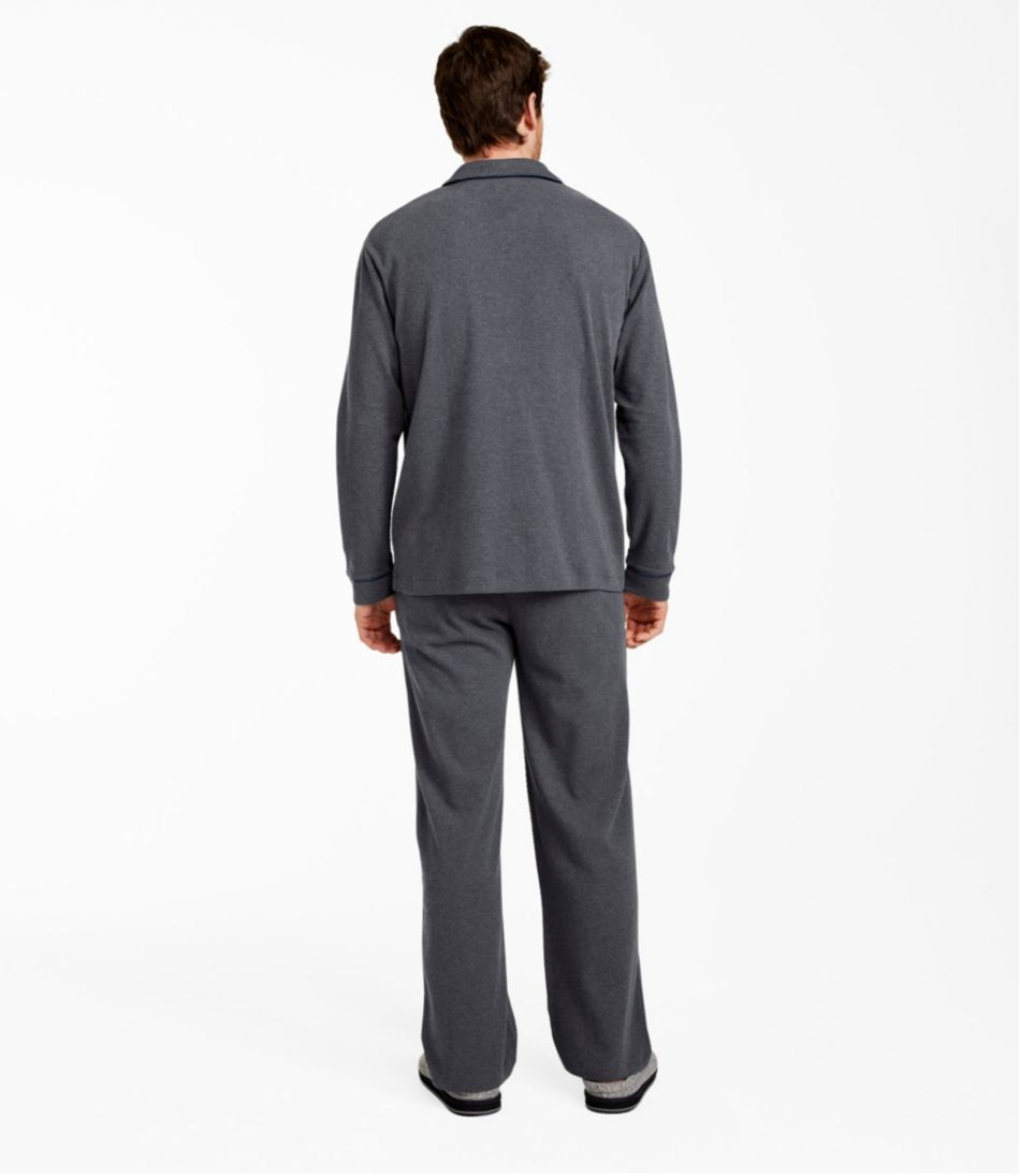Button-Front PJ Set Men's Bean's Cotton Knit Pajamas