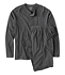 Men's Bean's Cotton Knit Pajamas Henley PJ Set