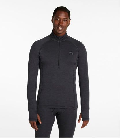Men's L.L.Bean Midweight Base Layer Crew Top, 1/4 Zip