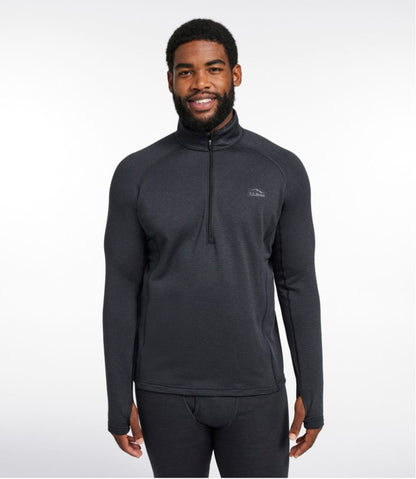 Men's L.L.Bean Midweight Base Layer Crew Top, 1/4 Zip
