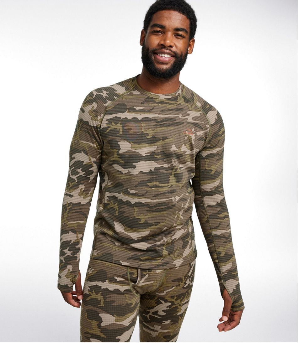 Men's L.L.Bean Heavyweight Base Layer Crew Top Print