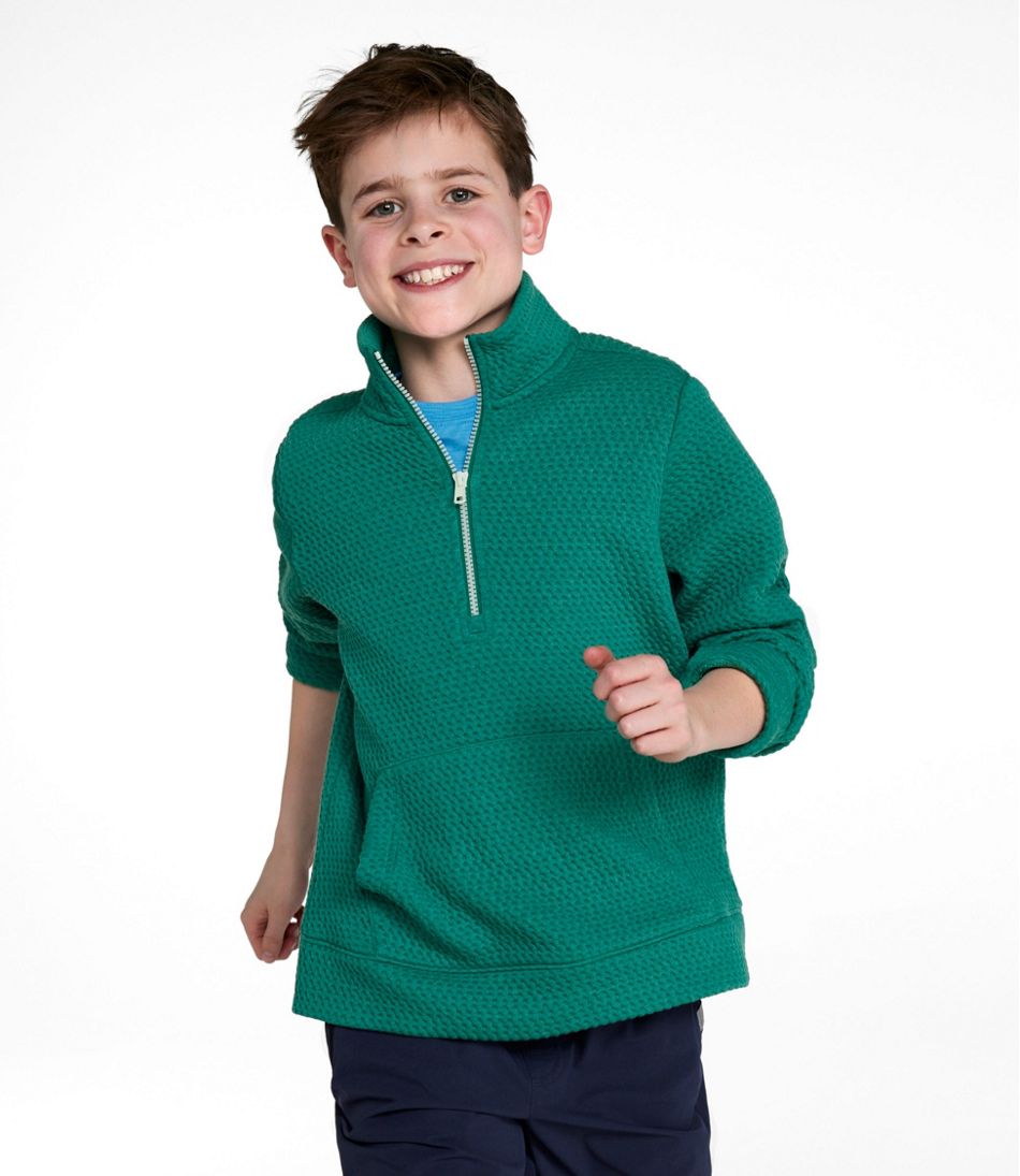 Glow-in-the-Dark Quarter-Zip Kids' Ridgeknit Pullover
