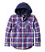 Kids' Fleece-Lined Flannel Shirt Hooded Plaid
