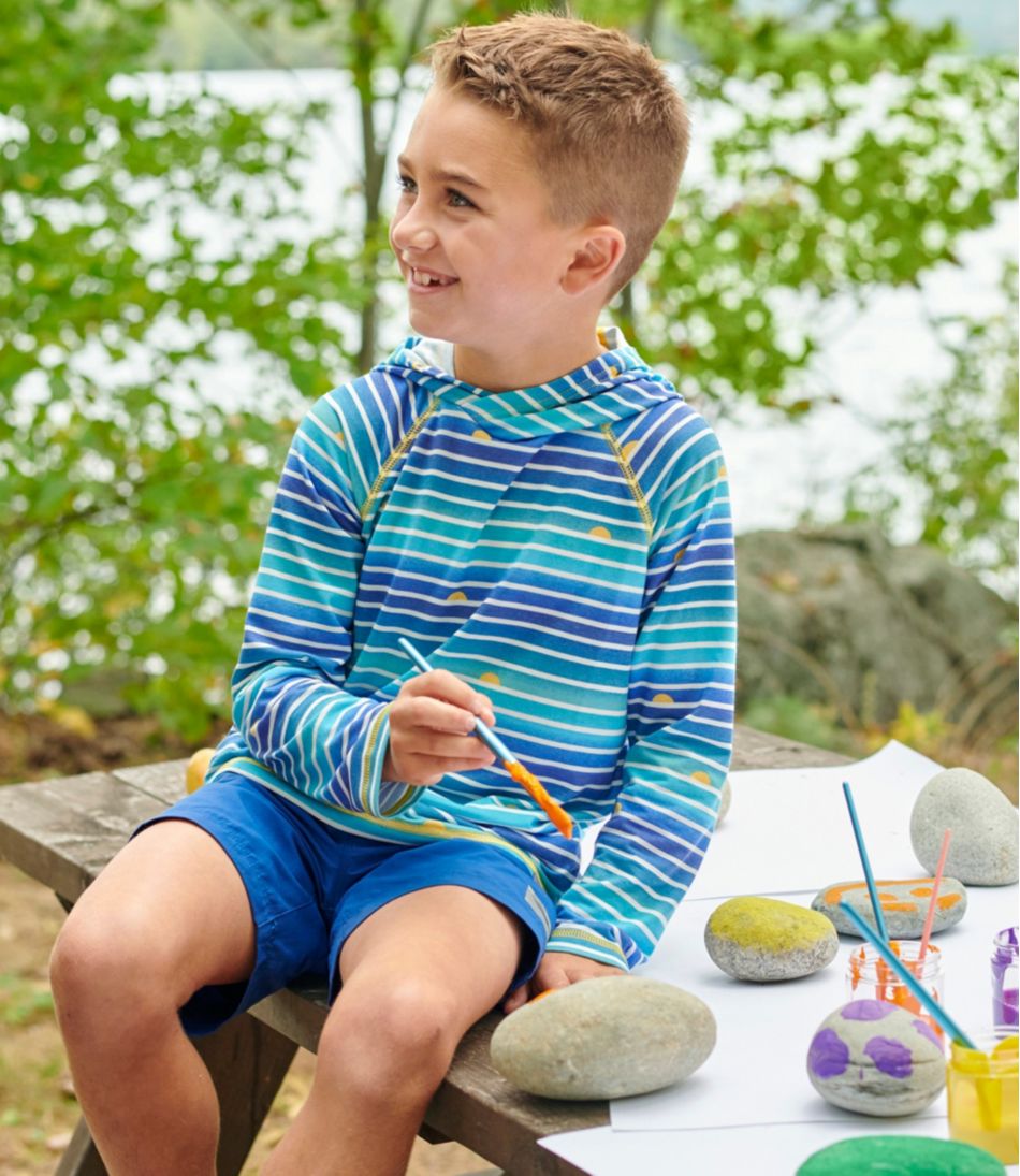 Long-Sleeve Stripe Kids' Everyday SunSmart® Hooded Tee