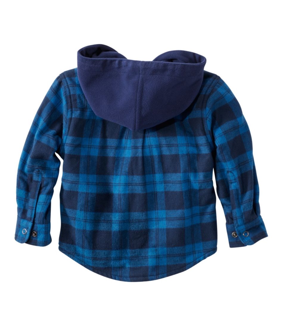 Hooded Toddlers' Fleece-Lined Flannel Shirt