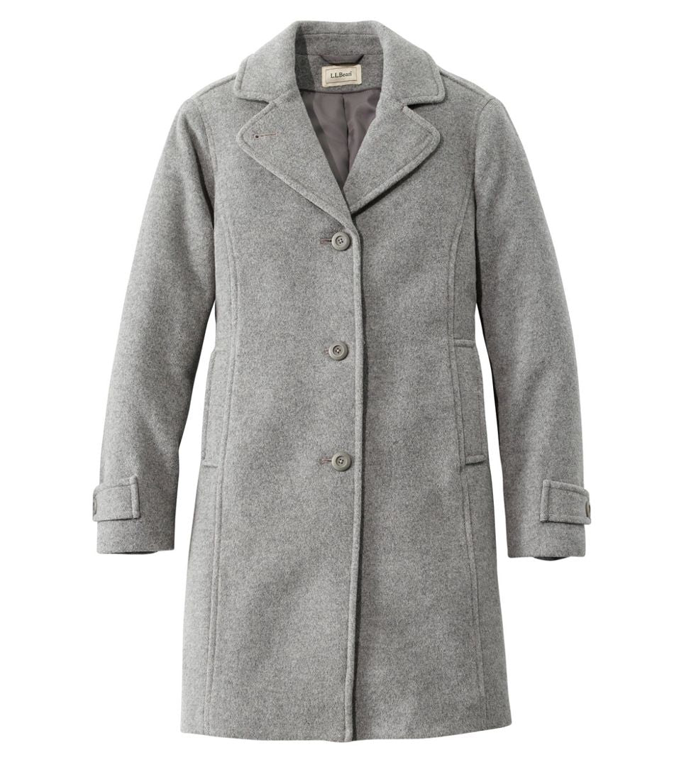 Three-Quarter Length Women's Classic Lambswool Polo Coat