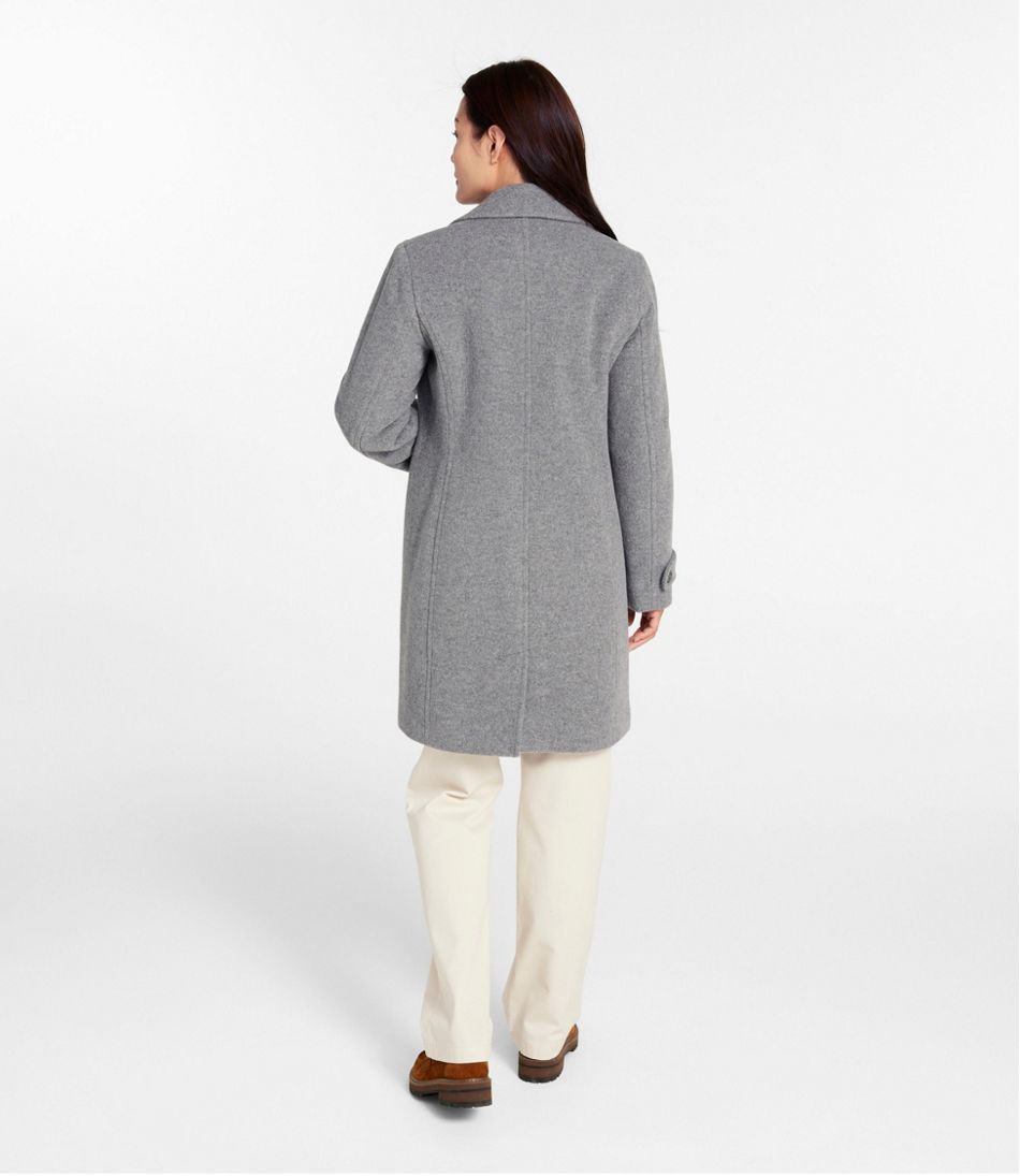 Three-Quarter Length Women's Classic Lambswool Polo Coat