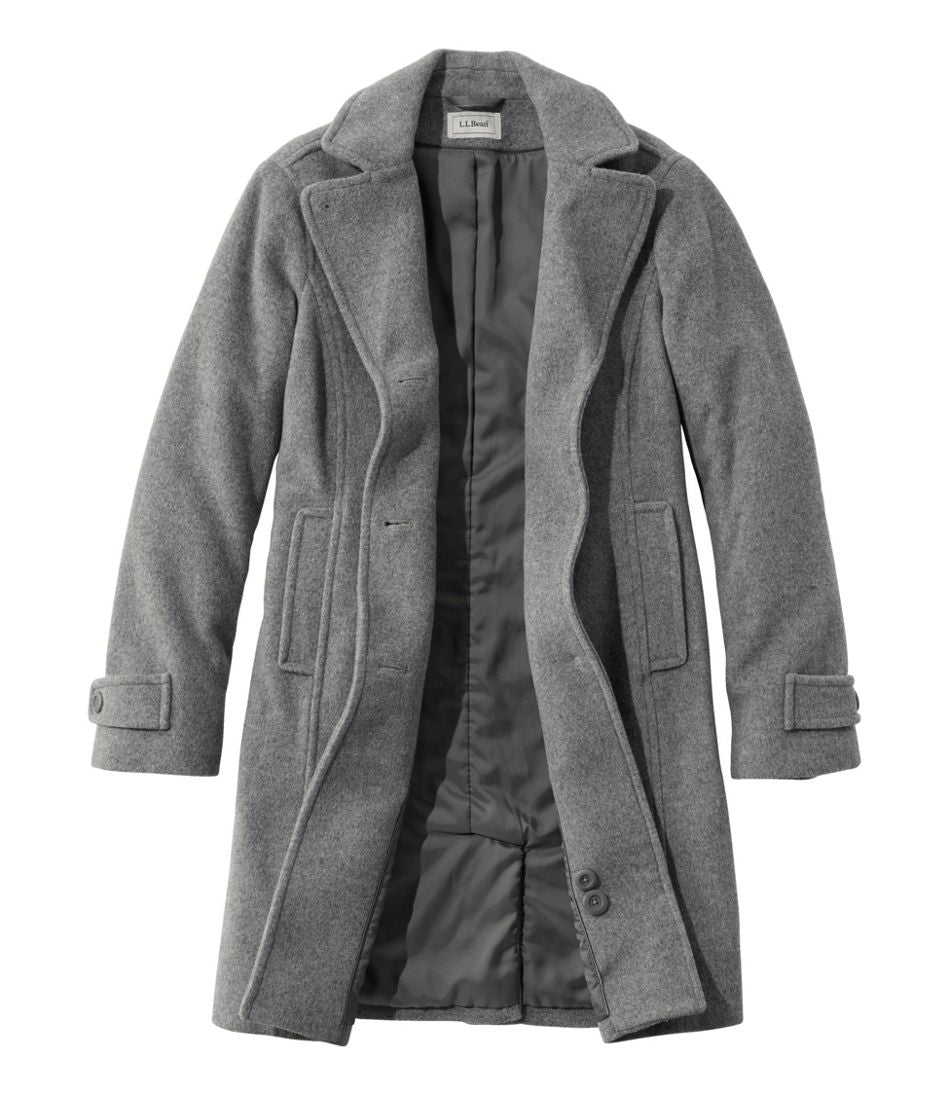 Three-Quarter Length Women's Classic Lambswool Polo Coat