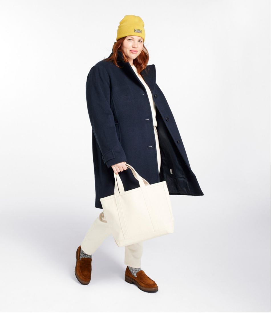 Three-Quarter Length Women's Classic Lambswool Polo Coat