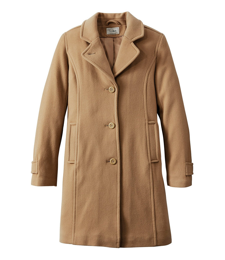 Women's Classic Lambswool Polo Coat Three-Quarter Length