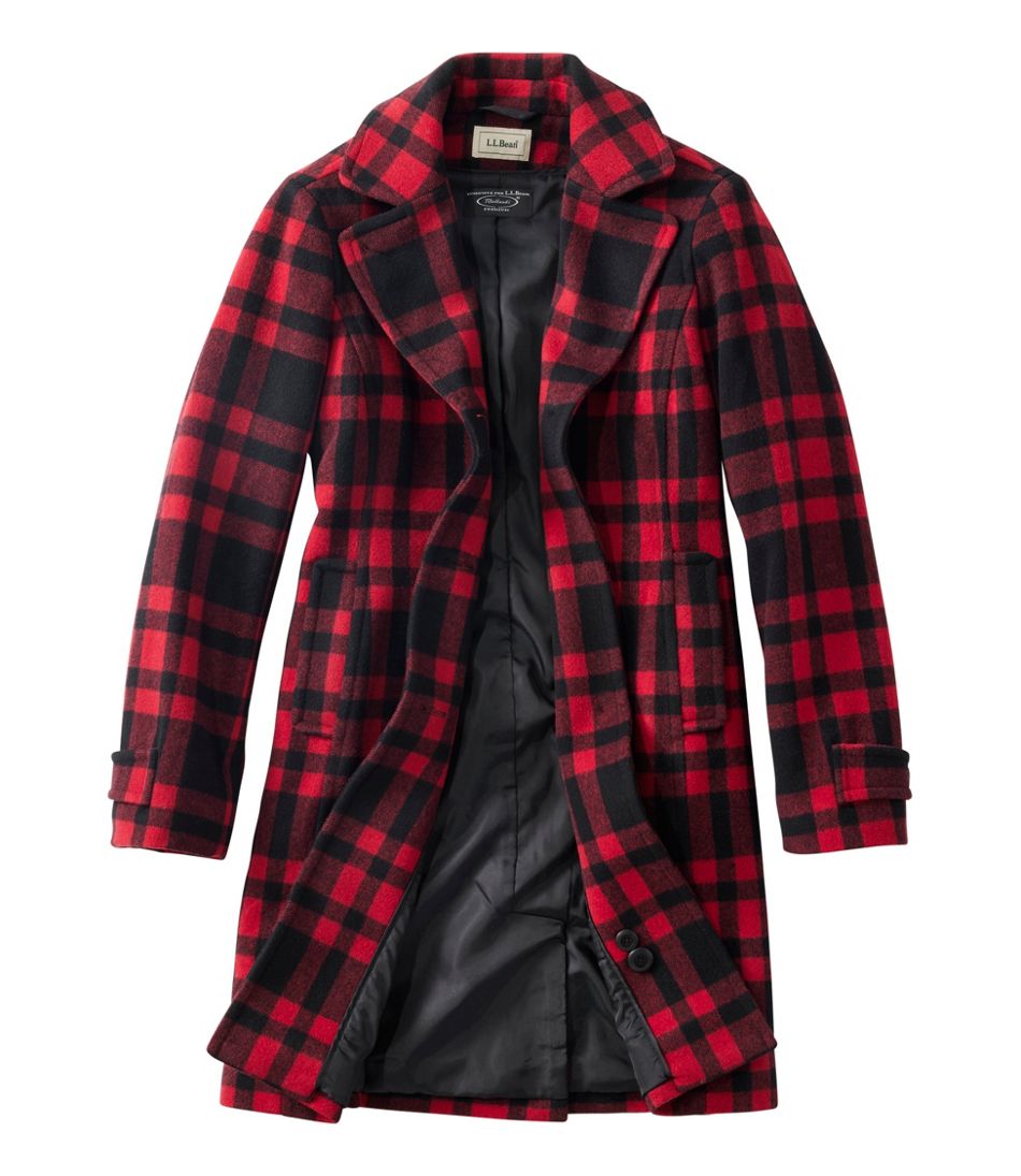 Three-Quarter Pattern Women's Classic Lambswool Polo Coat