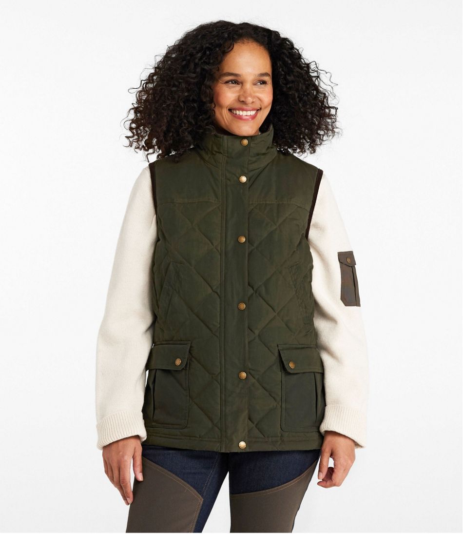 Women's L.L.Bean Upcountry Waxed Cotton Down Vest