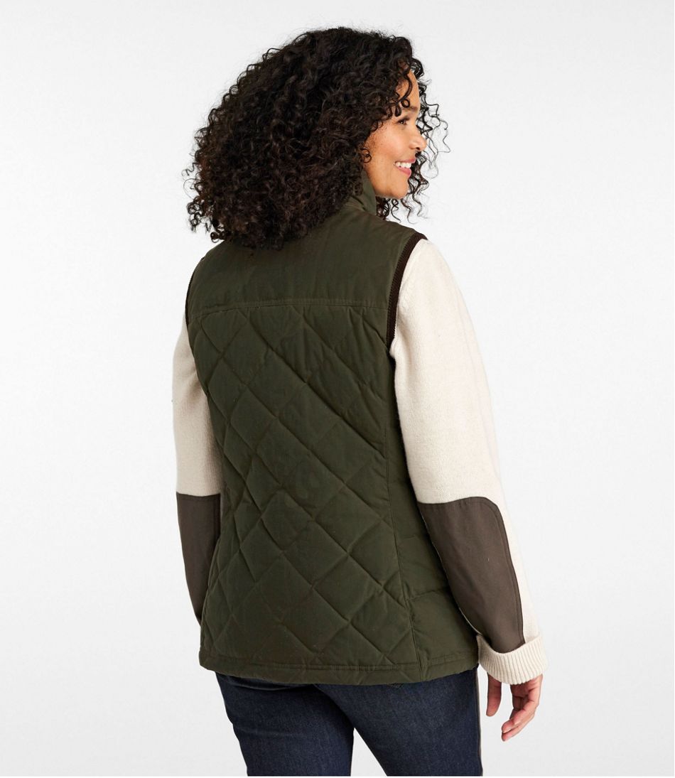 Women's L.L.Bean Upcountry Waxed Cotton Down Vest