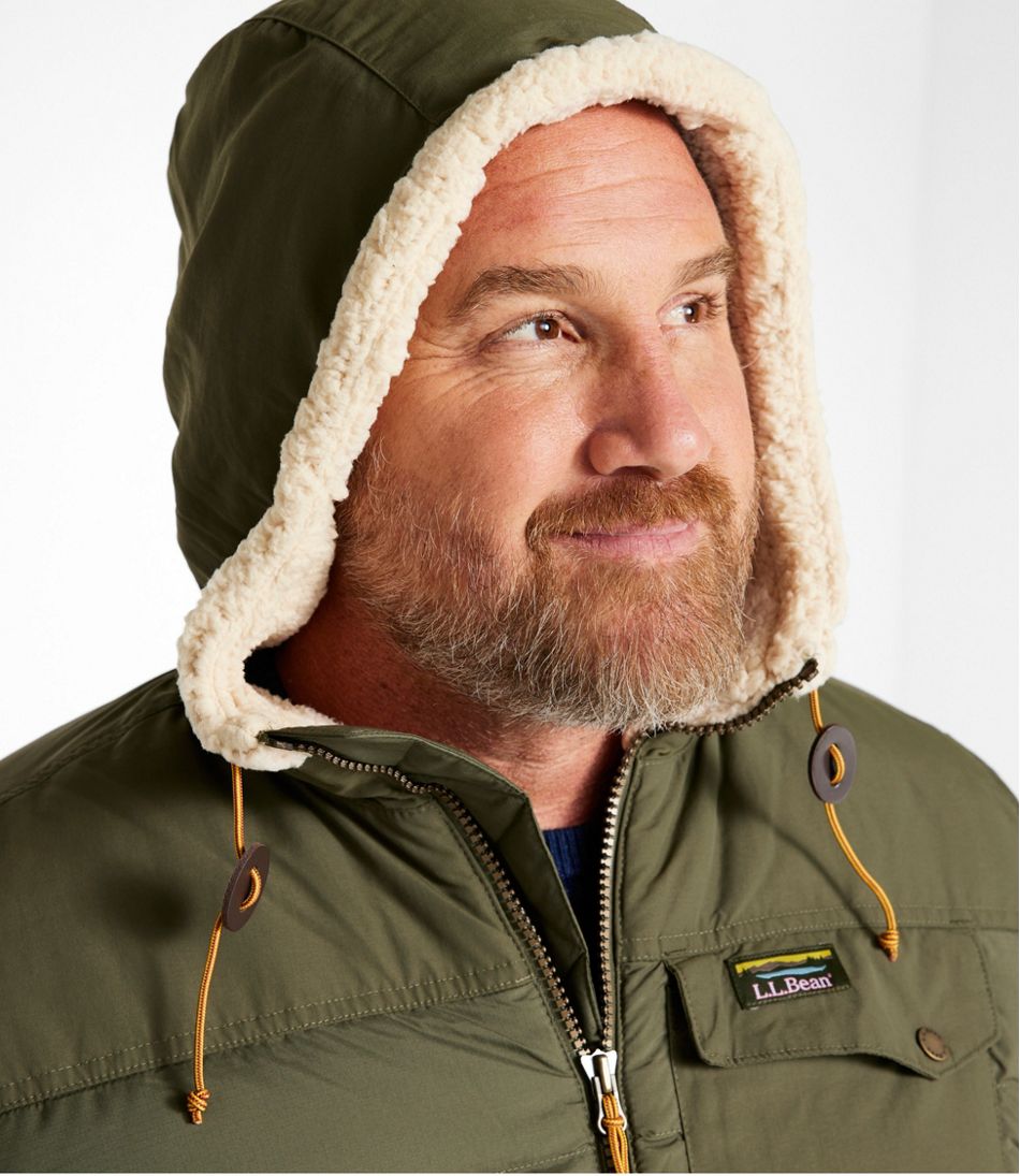 Men's Mountain Classic Down Hooded Jacket Sherpa-Lined