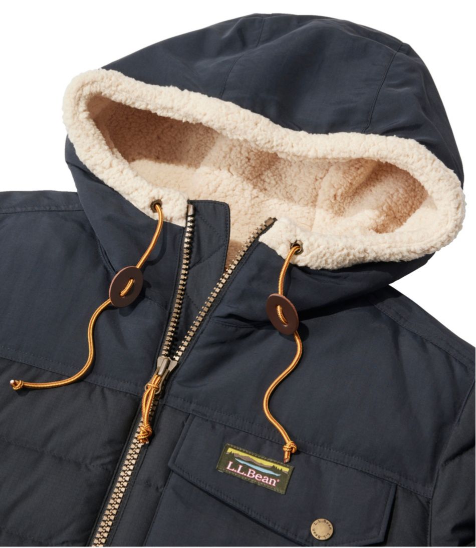Men's Mountain Classic Down Hooded Jacket Sherpa-Lined
