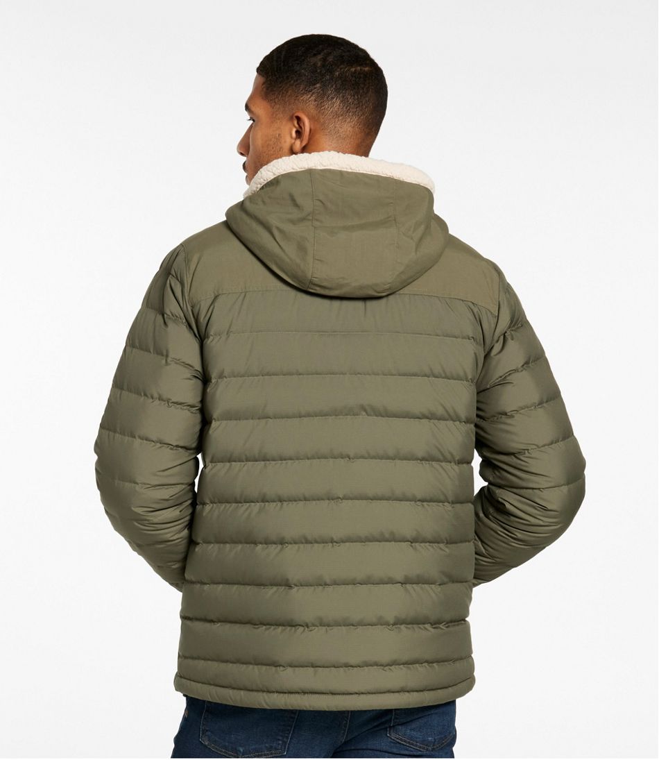 Men's Mountain Classic Down Hooded Jacket Sherpa-Lined