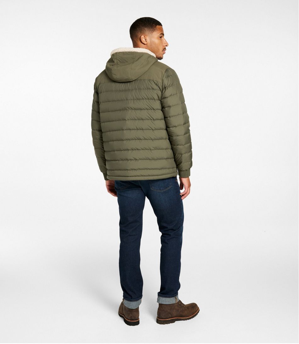 Men's Mountain Classic Down Hooded Jacket Sherpa-Lined