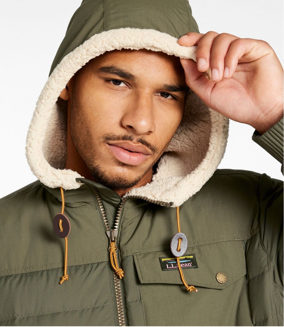 Men's Mountain Classic Down Hooded Jacket Sherpa-Lined