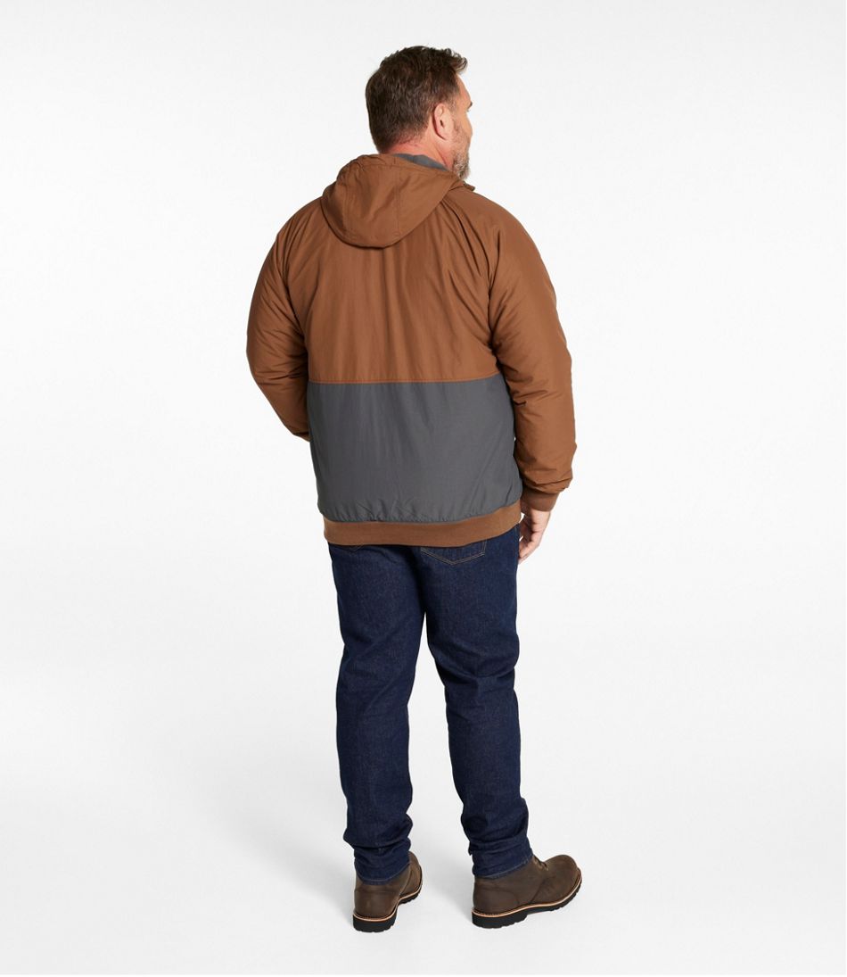 Men's Insulated 3-Season Bomber Hooded Jacket Colorblock