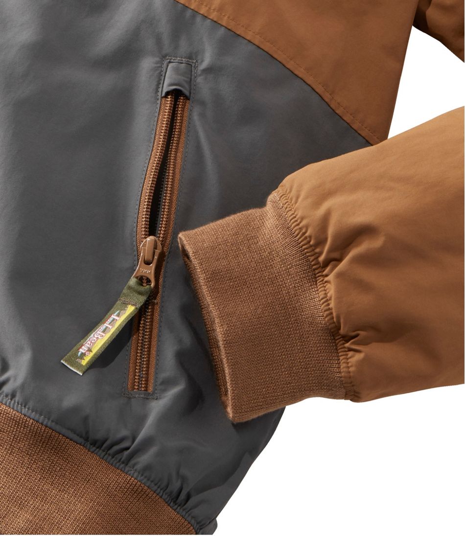 Men's Insulated 3-Season Bomber Hooded Jacket Colorblock