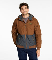 Men's Insulated 3-Season Bomber Hooded Jacket Colorblock