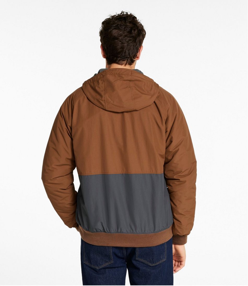 Men's Insulated 3-Season Bomber Hooded Jacket Colorblock