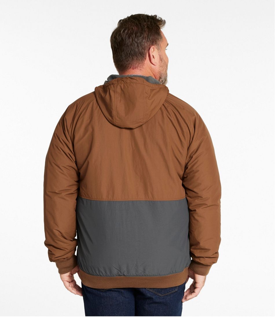 Men's Insulated 3-Season Bomber Hooded Jacket Colorblock
