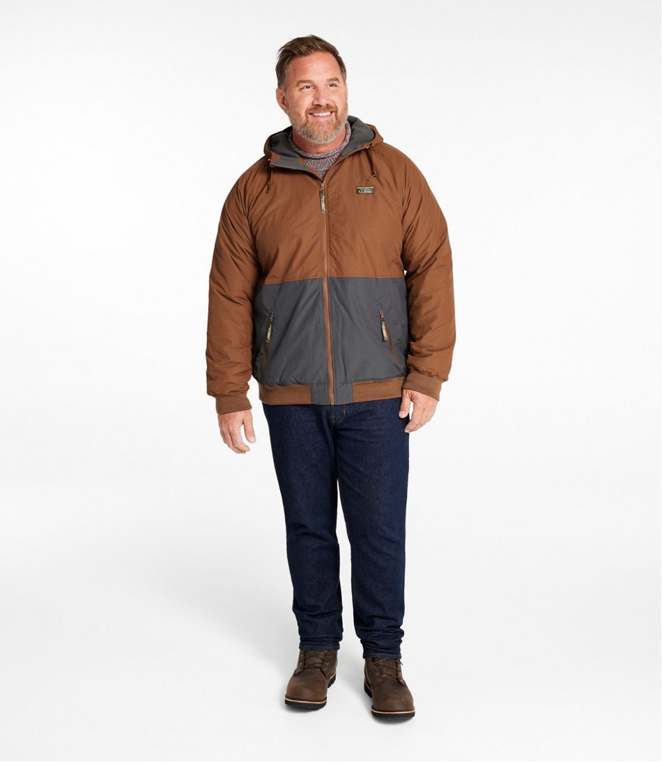 Men's Insulated 3-Season Bomber Hooded Jacket Colorblock