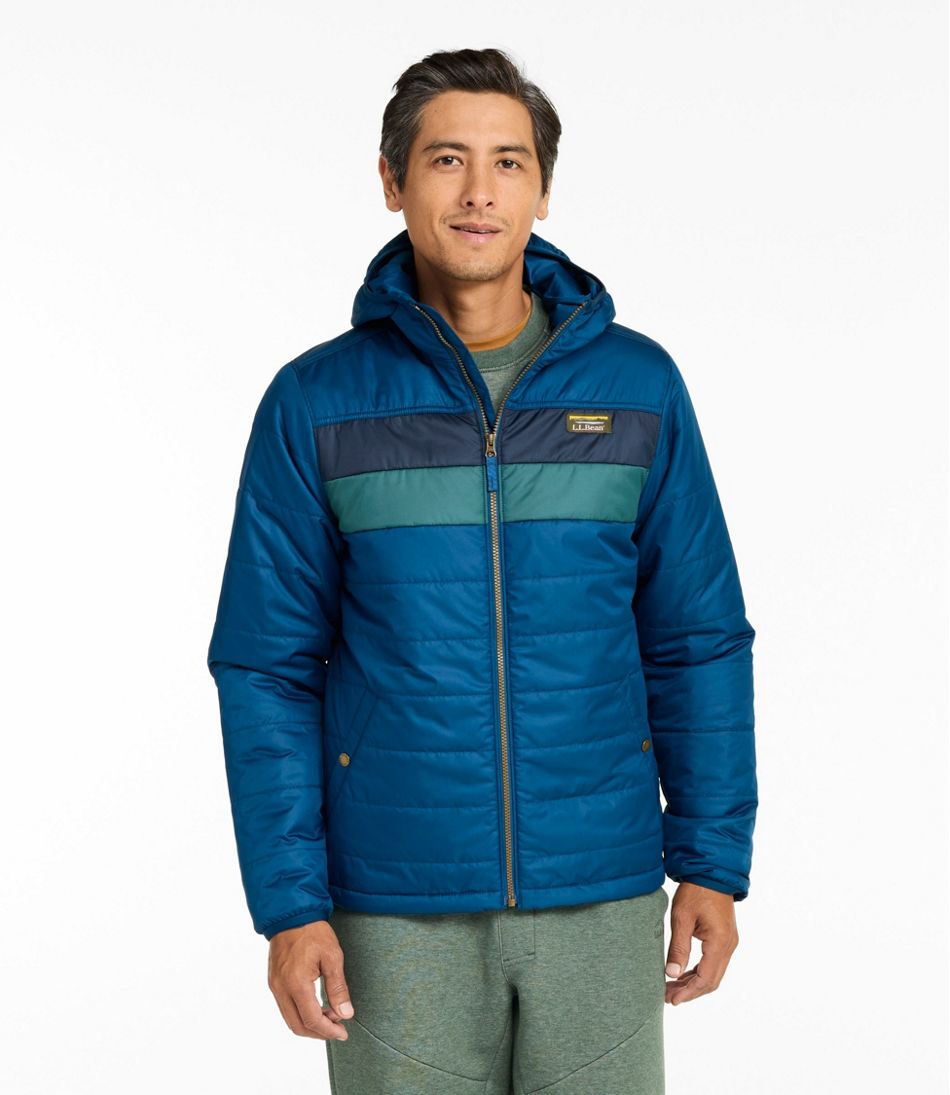 Colorblock Men's Mountain Classic Puffer Hooded Jacket