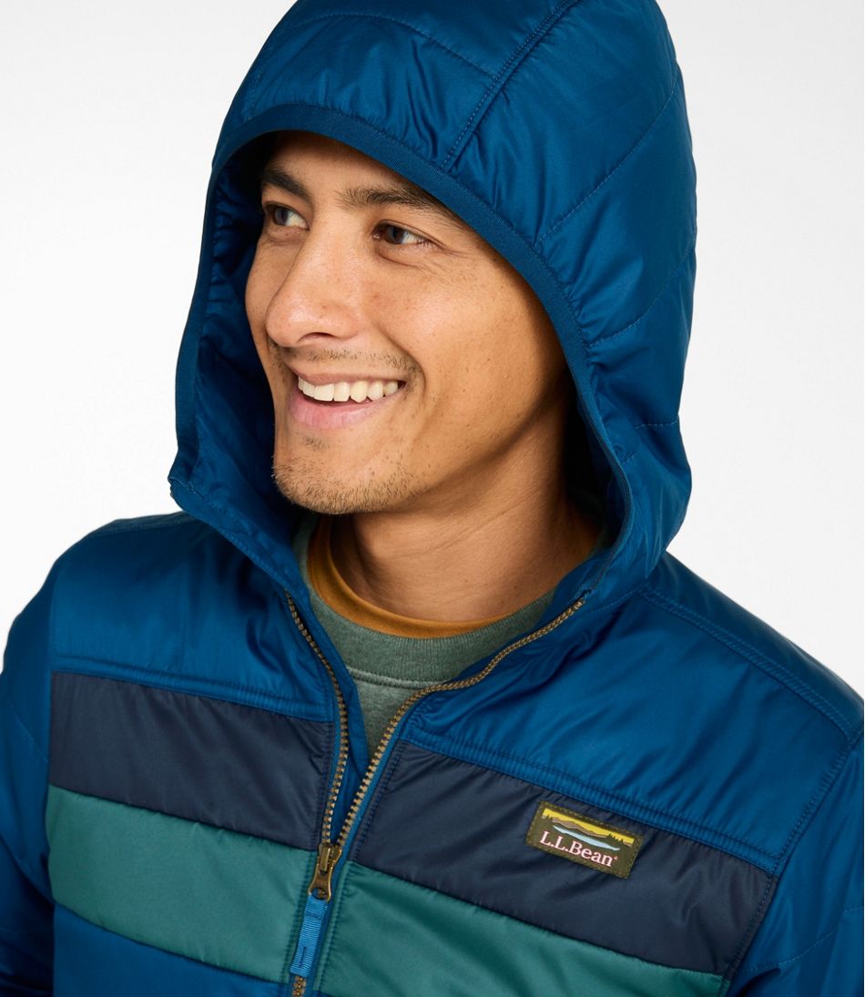 Colorblock Men's Mountain Classic Puffer Hooded Jacket