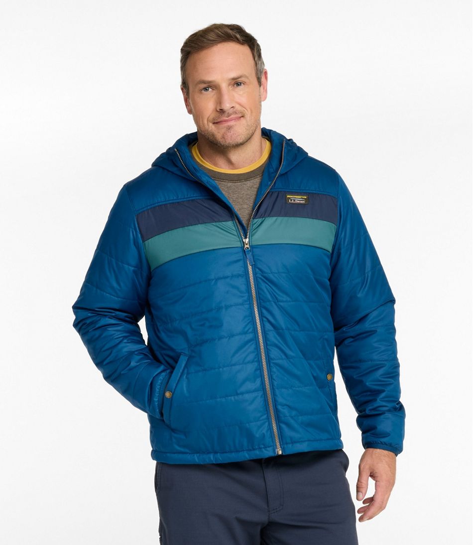 Colorblock Men's Mountain Classic Puffer Hooded Jacket