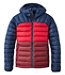 Men's Bean's Down Hooded Jacket Colorblock