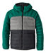 Men's Bean's Down Hooded Jacket Colorblock