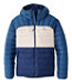 Men's Bean's Down Hooded Jacket Colorblock