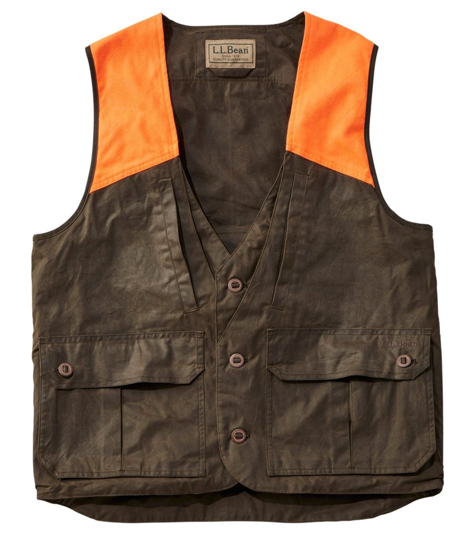 Hunter Orange Men's Double L Waxed-Cotton Upland Vest