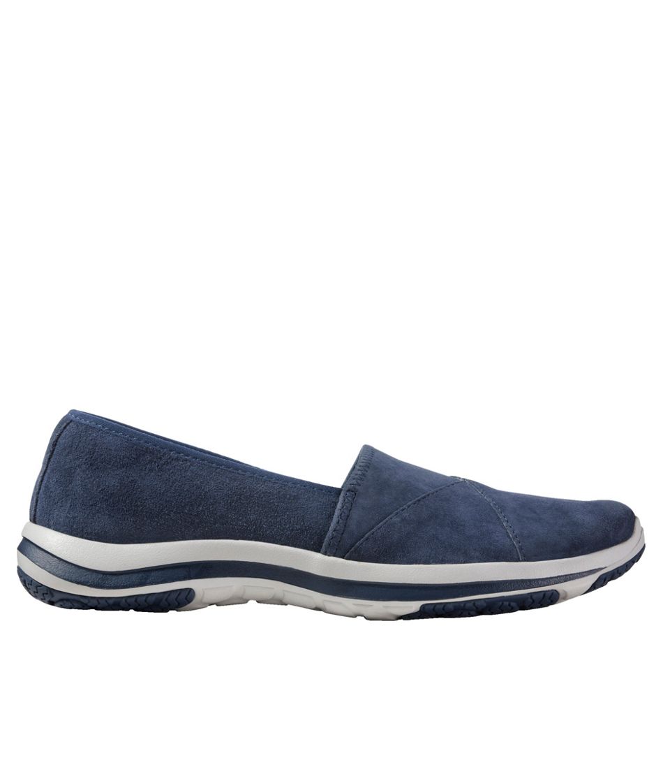 Nubuck Women's Back Cove Stretch Slip-Ons