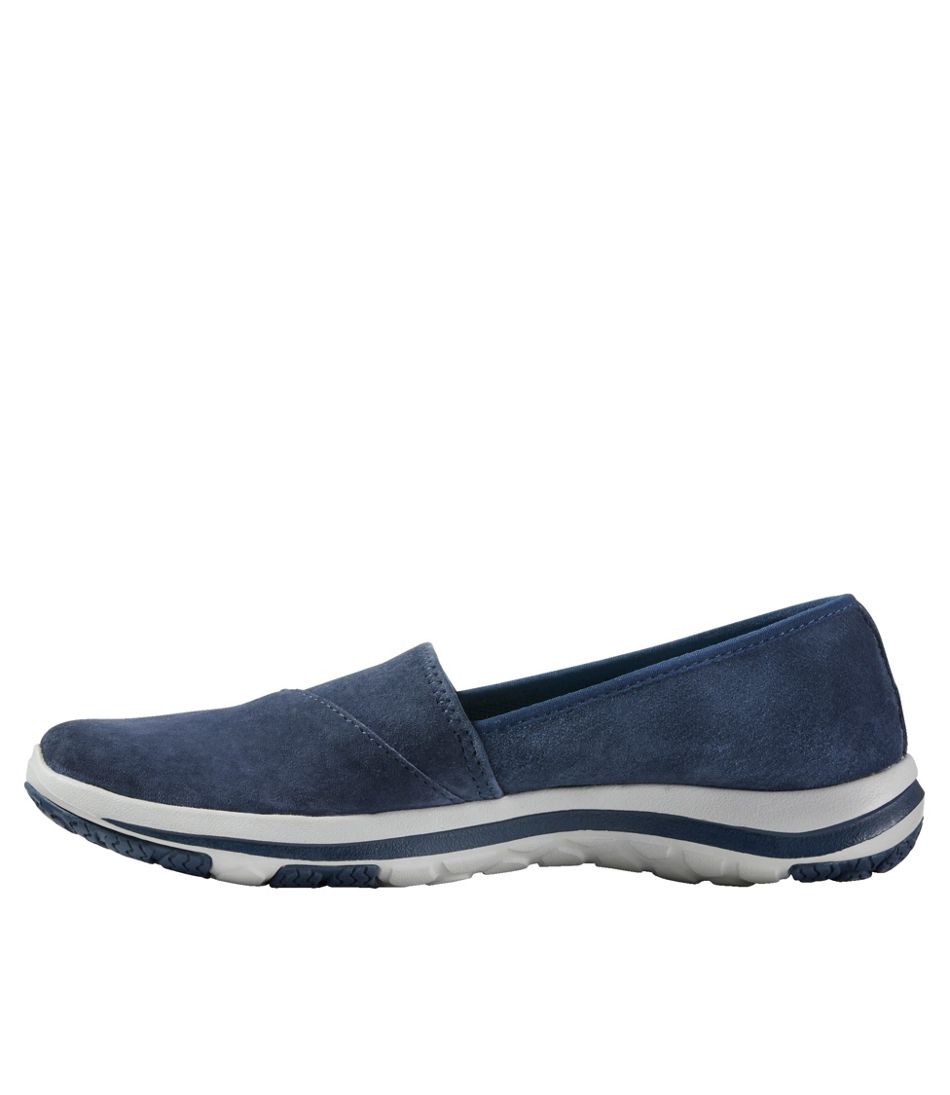 Nubuck Women's Back Cove Stretch Slip-Ons