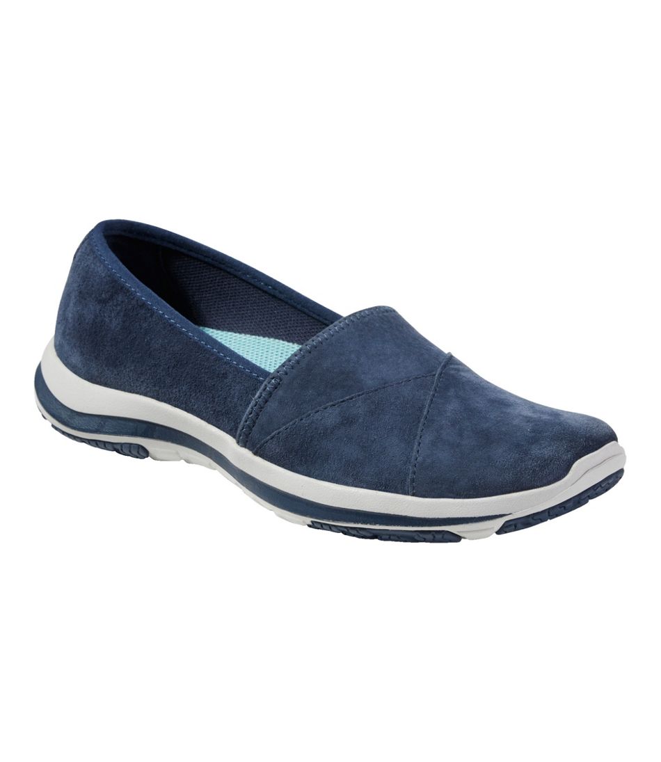 Nubuck Women's Back Cove Stretch Slip-Ons