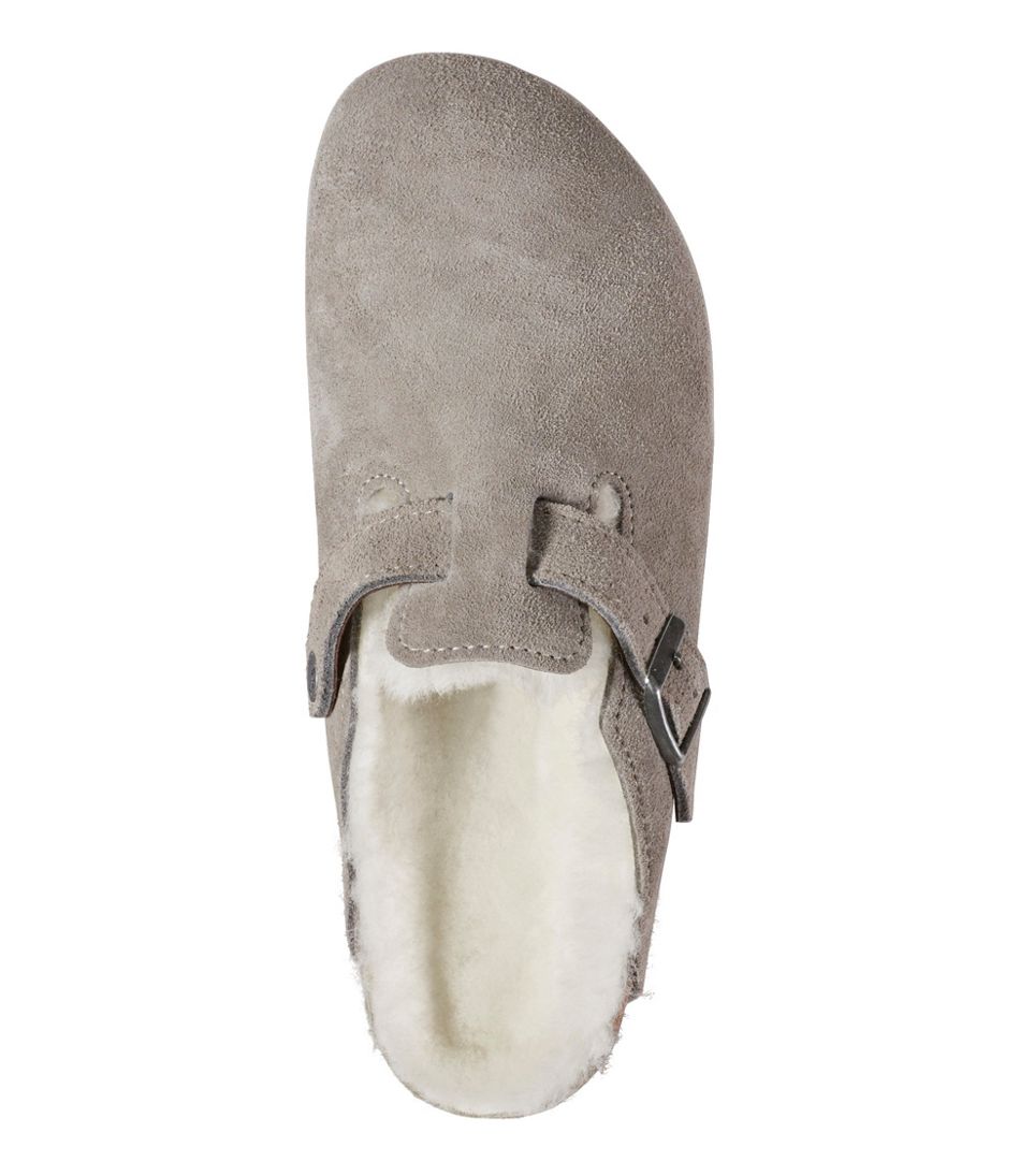 Women's Birkenstock Boston Clogs Suede Shearling