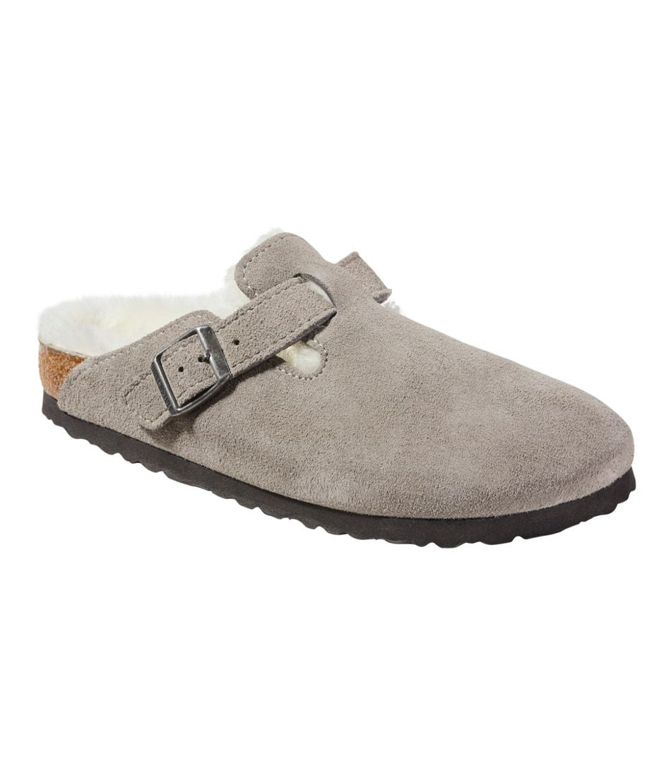 Women's Birkenstock Boston Clogs Suede Shearling