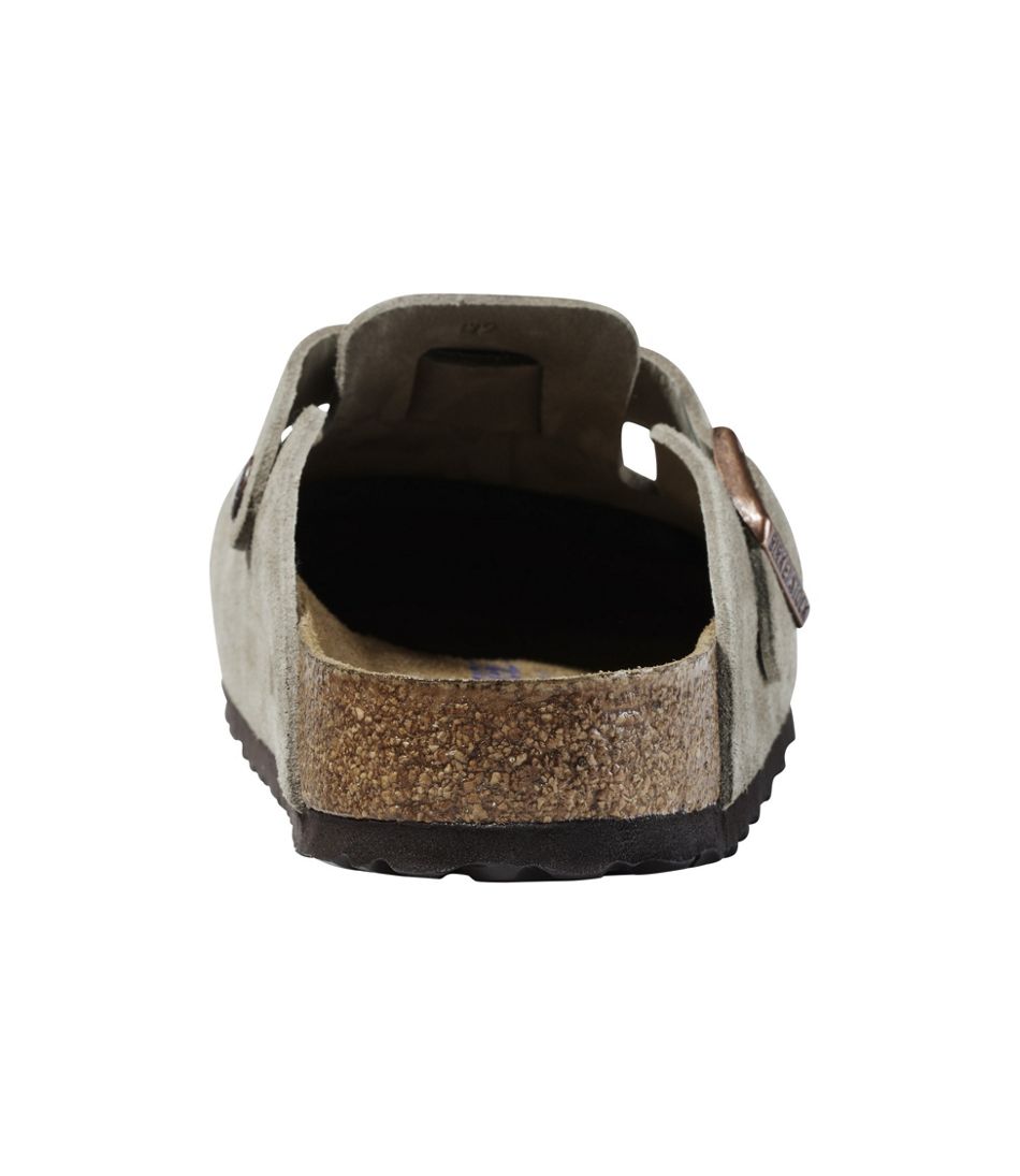 Men's Birkenstock Soft Footbed Boston Clogs Suede
