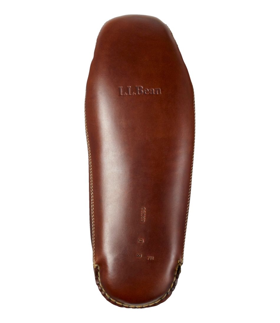 Shearling-Lined Men's Leather Double-Sole Slippers