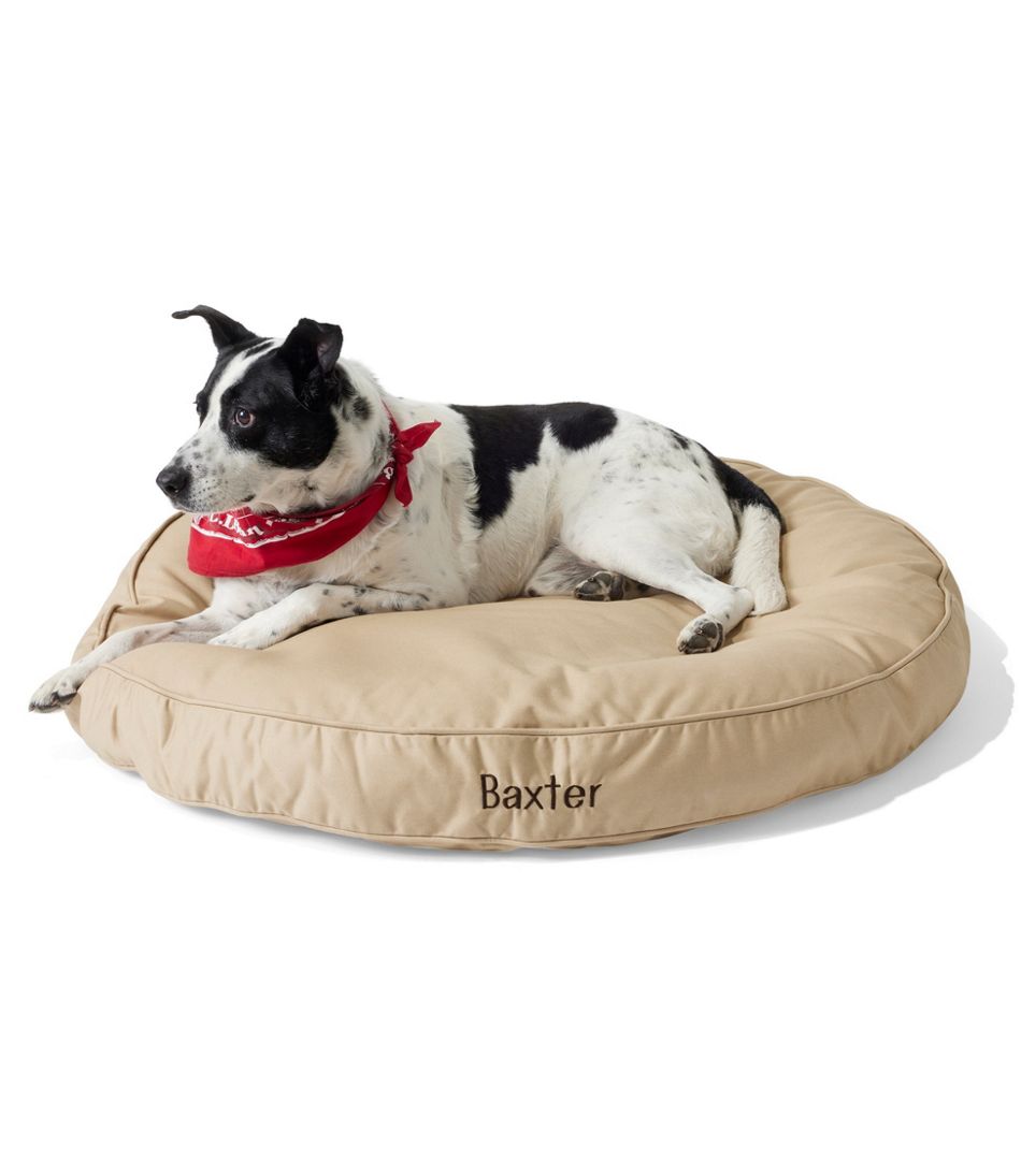 Round Premium Denim Dog Bed