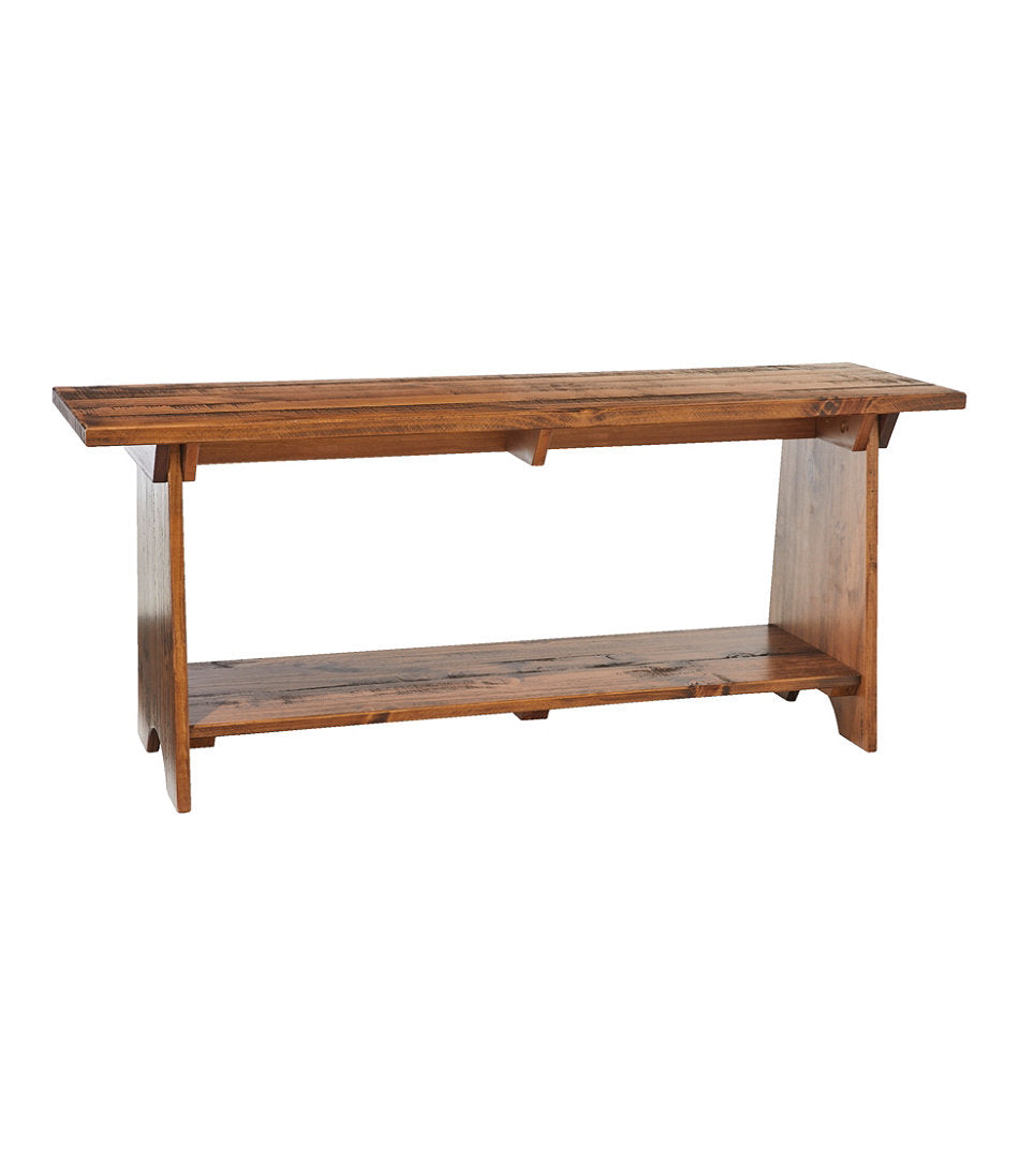 Rustic Wooden Mudroom Bench Large