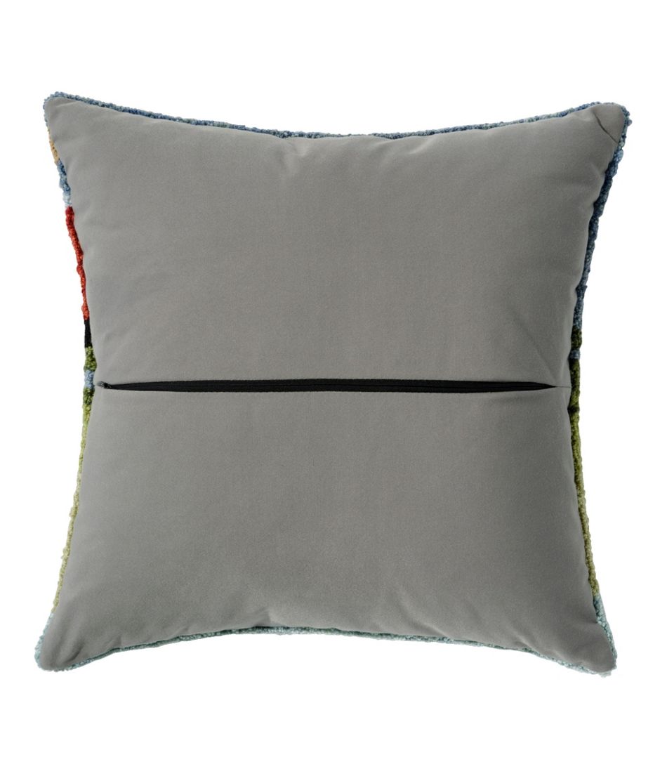 Dogs in Canoe Indoor/Outdoor Hooked Pillow