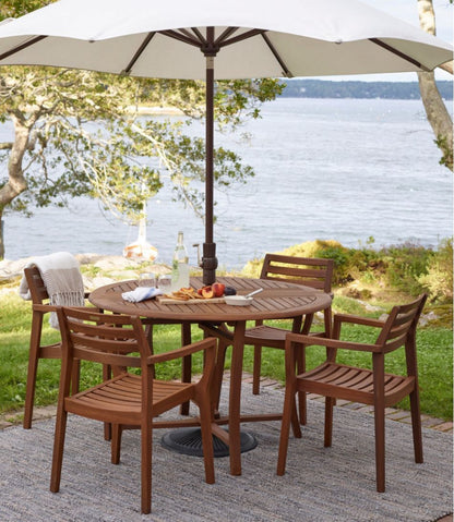 Eucalyptus Stacking Chairs, Set of Four