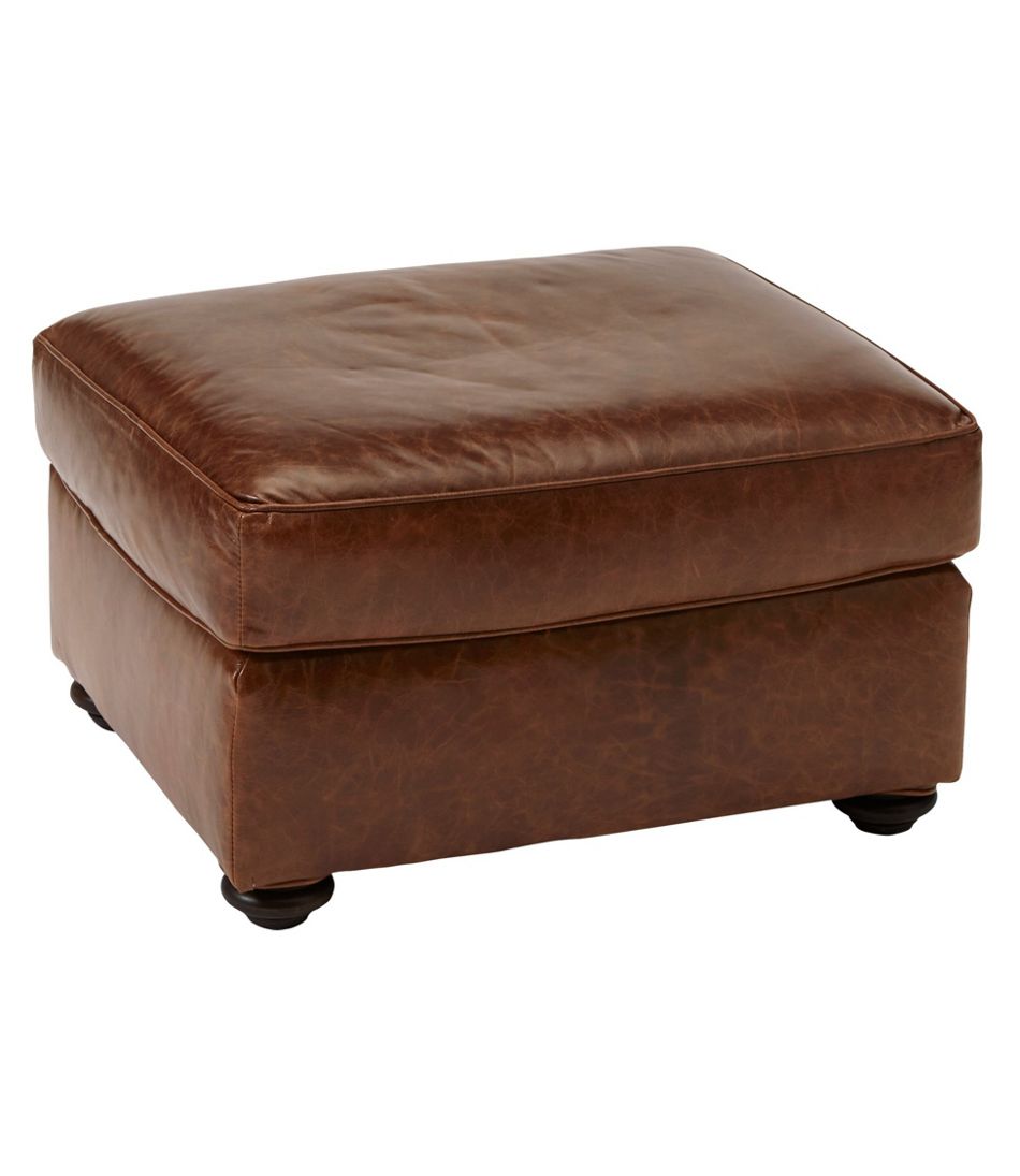 Bean's Leather Lodge Ottoman