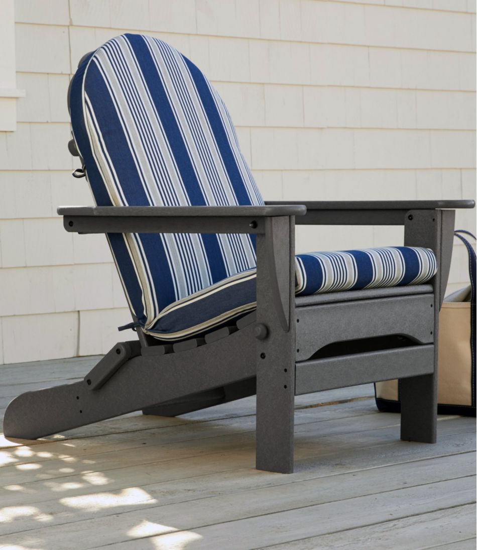 Stripe Casco Bay Adirondack Chair Seat and Back Cushion